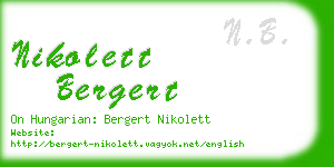 nikolett bergert business card